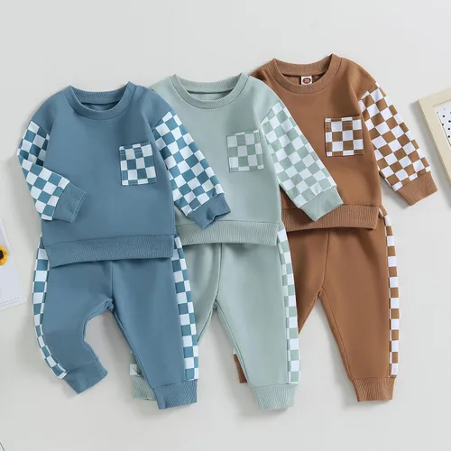 Vista 2 de Conjunto de sudadera de manga larga para bebé niño, ropa de otoño e invierno