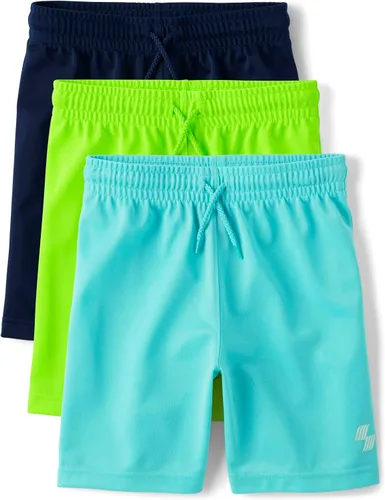 Vista 11 de The Children's Place - Pantalones cortos de baloncesto de rendimiento para niños Arctic Ice