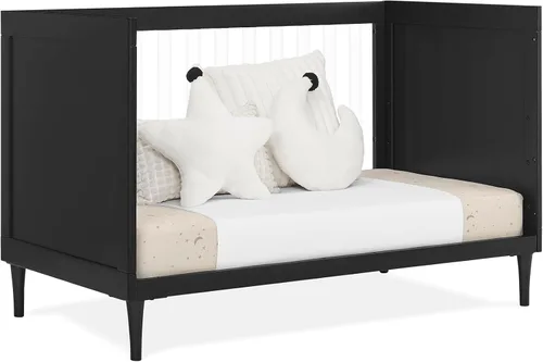 Vista 10 de Delta Children Bowie Cuna acrílica convertible 4 en 1 - Certificado Greenguard Gold, ébano negro