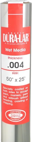 Vista 3 de Grafix Dura-Lar Película, 0.002 in, Plata, 54 in x 12 ft