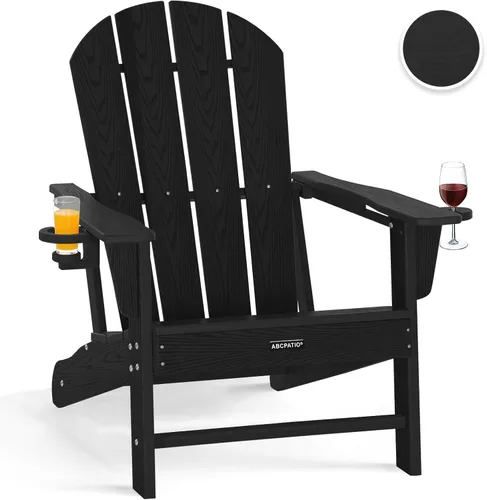 Vista 13 de Sillas Adirondack plegables – Silla Adirondack de plástico con soporte para tazas, sillas para exteriores resistentes a la intemperie