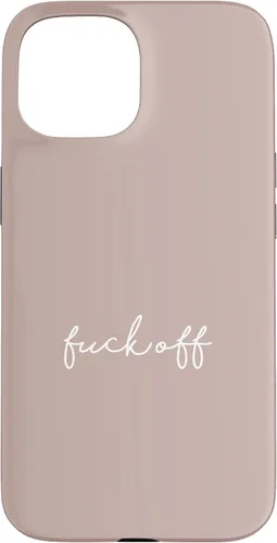 Vista 6 de Funda para iPhone 16 Pink Taupe Fuck Off Divertida manuscrita a mano con refranes sarcásticos groseros