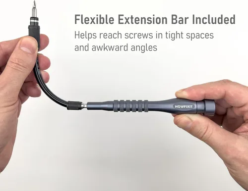 Vista 8 de HowFixit PRO MAX - Juego de destornilladores de precisión 106 en 1 para iPhone, Smartphone, MacBook, laptop, tableta, cámara, interruptor, PS5