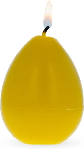 Vista 2 de Vela hecha a mano con forma de huevo 100% pura cera de abejas dulce olor a miel 2.6 oz
