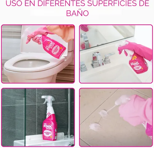 Vista 5 de Stardrops - Limpiador de espuma para baño The Pink Stuff Miracle - 30 onzas líquidas - ¡ahora 20% más! Potente acción de espuma para duchas