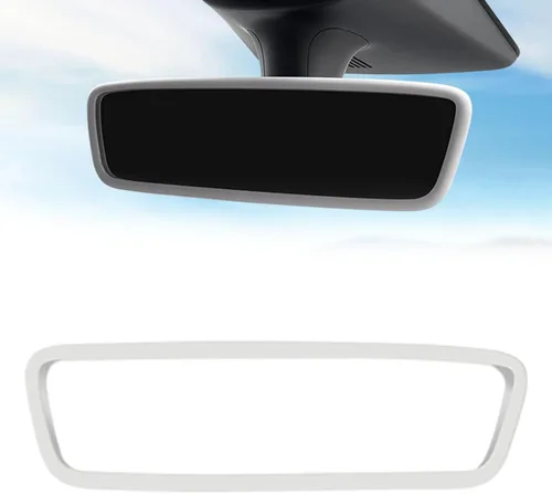 Vista 8 de Marco Protector de Espejo Retrovisor Compatible con Modelo 3 Y X S Semi 2014-2024 Cubierta de Espejo Retrovisor Interior Accesorios Decoraciones