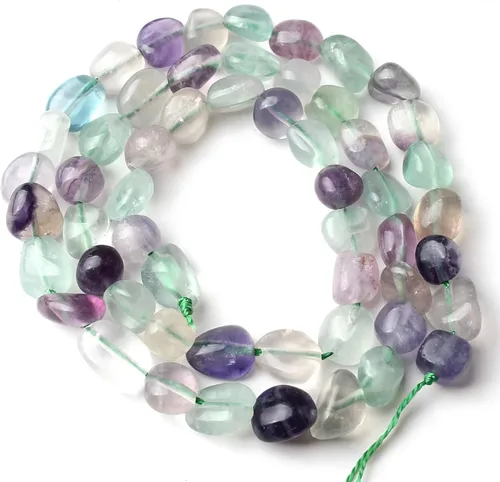 Vista 15 de HAAMIIQII - Cuentas sueltas de cristal de amatista púrpura natural de 5-8 mm, pequeñas, irregulares, en forma libre, pulidas, para hacer joyas, 38