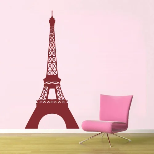 Vista 10 de Torre Eiffel de París para pared Wall Art Home Decor la Tour Eiffel vinilo calcomanía de pared Black