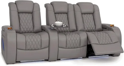Vista 46 de Seatcraft Asientos de cine en casa Virtuoso LT Tawny Single reclinable Leonado