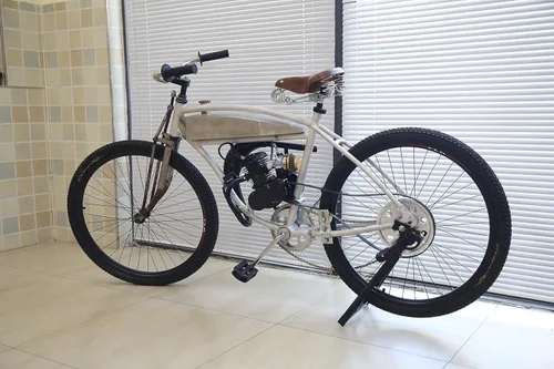 Vista 3 de UAUS - Conjunto de piñón de transmisión por correa para bicicleta motorizada de 49 cc, 60 cc, 66 cc, 80 cc, 2 tiempos, motor de gas