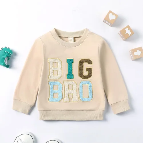 Vista 6 de Ropa a juego para bebé niño y niña, sudadera con cuello redondo y sudadera de gran