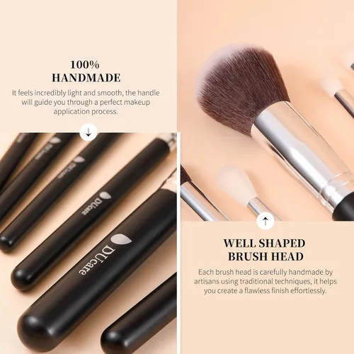 Vista 3 de DUcare Brochas de maquillaje + limpiador de brochas de maquillaje