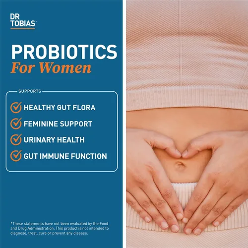 Vista 4 de Dr. Tobias Mezcla de orégano y ácido caprílico y probióticos para mujeres, apoya la salud intestinal, inmune y urinaria, sin OMG