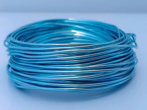 Vista 10 de Alambre de aluminio anodizado calibre 15 de 49 pies para hacer joyas y manualidades (0.059 in, negro, 41510)