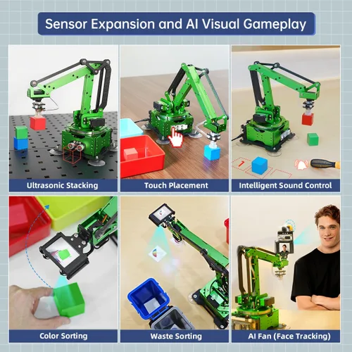 Vista 2 de LewanSoul Kit de Brazo Robótico, MaxArm para Programación Arduino Python ESP32 Brazo Robótico Inteligente de Código Abierto con Servo de Bus