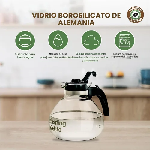 Vista 3 de Cafetera Brew - Tetera de vidrio, 12 tazas