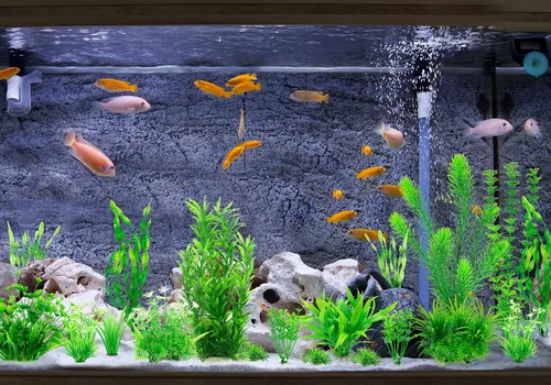 Vista 6 de MyLifeUNIT Plantas de acuario, paquete de 20 plantas artificiales para pecera para decoración de acuarios (verde)