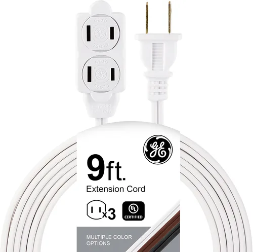 Vista 8 de GE - Cable de extensión, tira de alimentación, punta, calibre, tapas de toma de corriente de seguridad de giro a cierre, clasificación