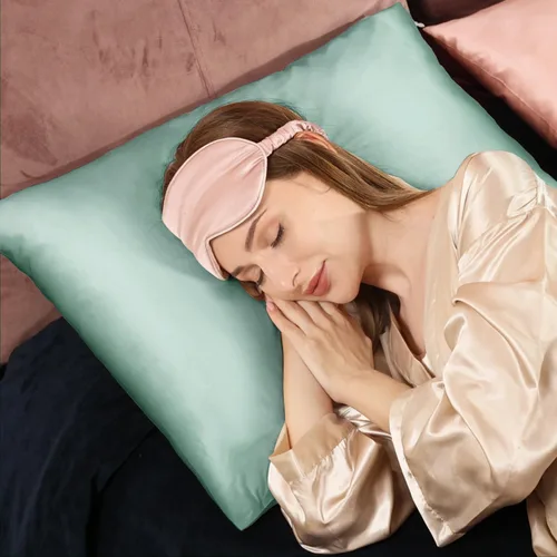 Vista 4 de Adubor Funda de almohada 100% de seda, fundas de almohada de seda de morera, 23 fibras de grado Momme 6A, funda de almohada de seda para la salud