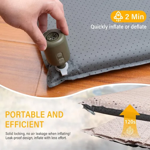Vista 4 de Colchoneta de Aire para SUV Cama de Coche, Almohadilla Inflable para Coche y Camping con Bomba de Aire, Colchón de Camping de Espuma Viscoelástica
