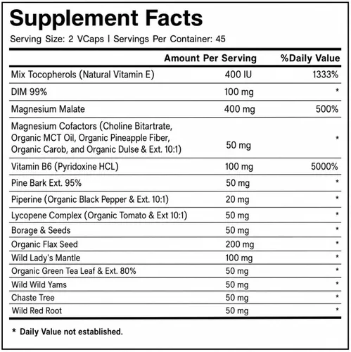 Vista 9 de Green Organic Supplements Quiste, quiste mamario, 90 VCaps, alta absorción, sin OMG, sin gluten (paquete de 1)