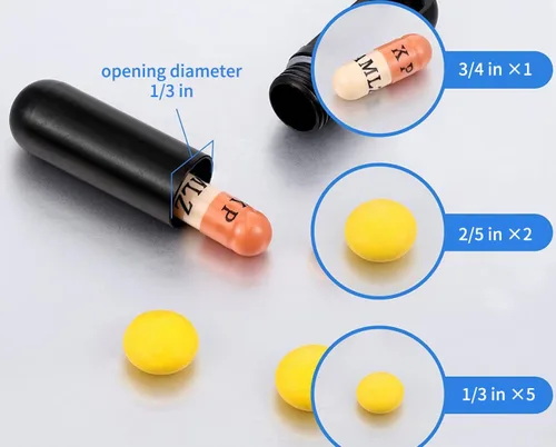 Vista 5 de Pastillero impermeable con llavero pequeño de bolsillo para bolso de viaje, organizador de píldoras portátil (negro)