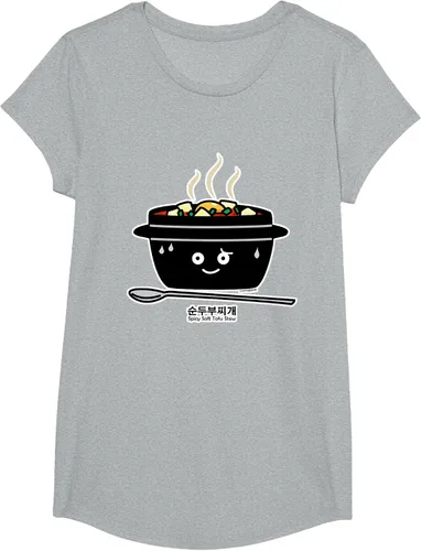 Vista 56 de Sopa coreana de guiso de tofu suave picante Sundubu jjigae huevo caliente, gris, S Negro