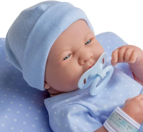 Vista 2 de La Newborn de JC Toys, Real Boy in Blue, Rosado