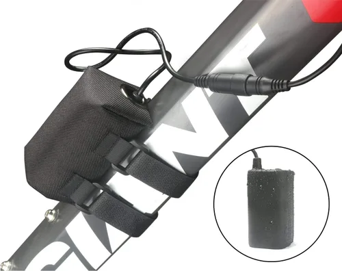Vista 5 de Night Eyes - Luz frontal para bicicleta de 2400 lúmenes (1200 LMx2) para bicicleta de montaña, recargable, 8,4 V, ABS, batería impermeable - Faro