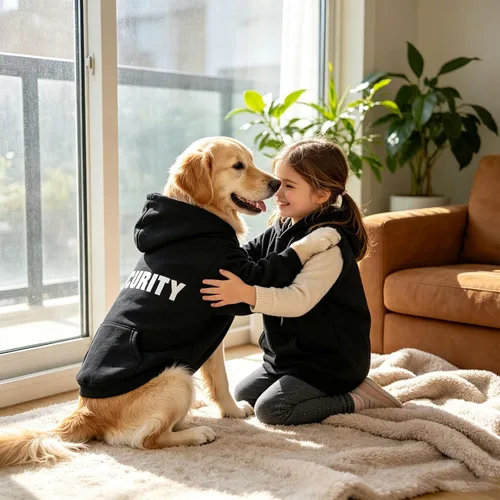 Vista 7 de EXPAWLORER Sudadera con capucha para perro, suave y cálida con agujero para correa, disfraz de Halloween para perros de invierno y otoño, ropa