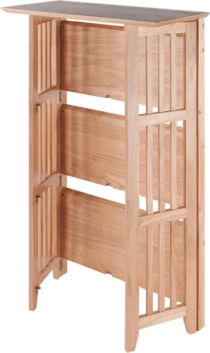 Vista 9 de Winsome Mission - Estantería de madera de haya de 4 niveles, natural