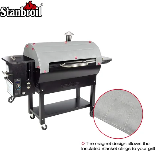 Vista 5 de Stanbroil Manta aislada para parrillas de pellets Smokepro de 36 pulgadas de Camp Chef, incluyendo SGX36, LUX36, PG36SGX, PG36LUX parrillas, 37 x 36