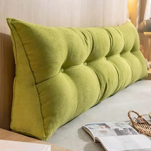 Vista 11 de Almohada triangular de lectura para reposo en cama, cojín grande para cabecero, respaldo, almohada de cuña para cuello y soporte lumbar para Beige