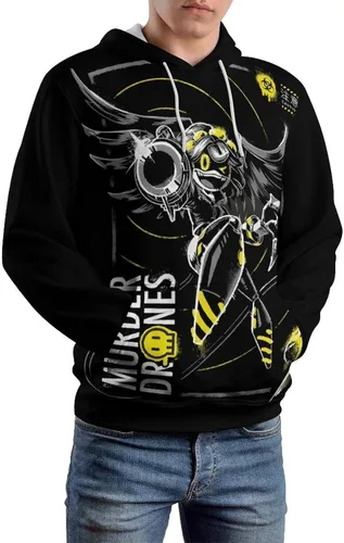 Vista 6 de Murder Drones Sudaderas con capucha para hombres y mujeres, sudadera de manga larga