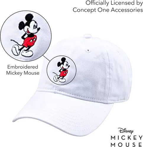 Vista 4 de Disney Mickey Mouse Embroidered Cotton Adjustable Dad Hat with Curved Brim