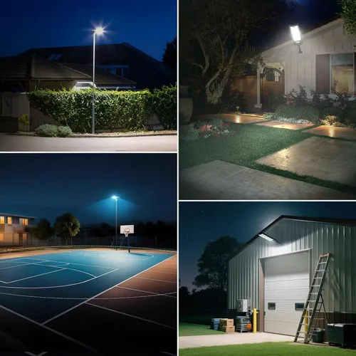 Vista 7 de 2 Pack Solar Street Lights Outdoor Waterproof 6500K 13000LM LED Solar Flood Lights Dusk to Dawn Parking Lot Light with Motion Sensor and Remote