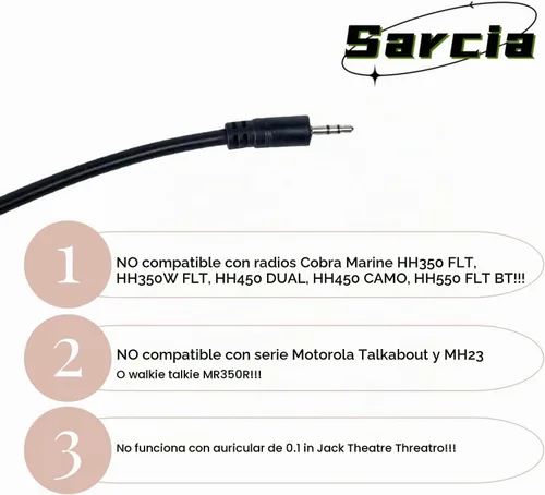 Vista 4 de Micrófono de altavoz de 1 pin de 0.098 in para radio de dos vías Cobra Walkie Talkie