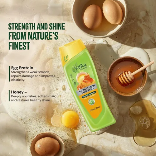 Vista 3 de Dabur Champú Proteína Huevo Vatika 13.5 fl oz