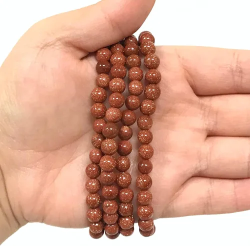 Vista 152 de Gem Avenue Handmade Round Bead Stretch Bracelet Unisex Natural Stone Beaded Jewelry for Men & Women, Elastic Wristband for Daily Wear