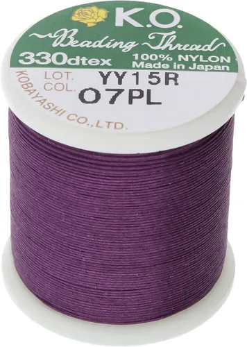 Vista 18 de KO Hilo de nailon para cuentas, color verde manzana, japonés previamente encerado 100% nailon, 330TEX, resistente a enredos, carrete de 50 m / 55