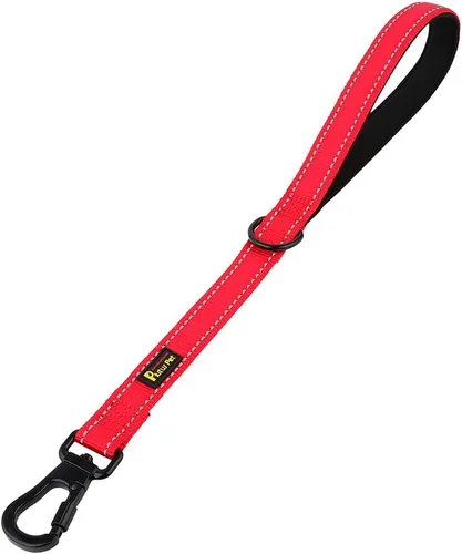 Vista 10 de PLUTUS PET Correa corta para perro, mango acolchado de nailon reflectante, correa de tráfico fuerte con clip de mosquetón, perfecta para perros Beige