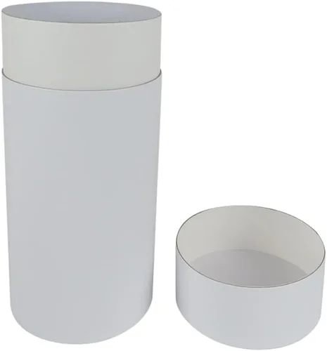 Vista 7 de WENPACK Paquete de 12 tubos de cartón con tapa, recipiente redondo de cartón (2.44 pulgadas de profundidad x 2.36 pulgadas de alto, Kraft)
