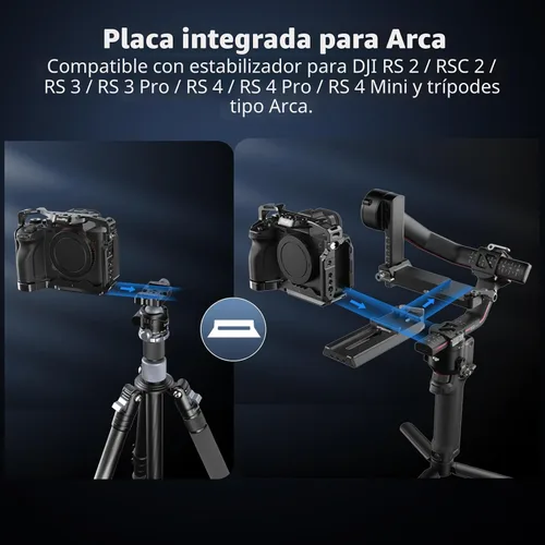 Vista 8 de SmallRig HawkLock Kit de jaula de liberación rápida para Sony Alpha 7R V/Alpha 7 IV/Alpha 7S III/Alpha 7 V, jaula completa con mango superior