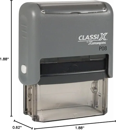 Vista 2 de Xstamper Classix P08 - Sello de goma autoentintado con dirección de retorno de 3 líneas