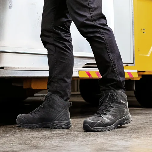 Vista 3 de NORTIV 8 Botas de trabajo impermeables para hombres botas de construcción de seguridad con punta de acero ARMADILLO-STL