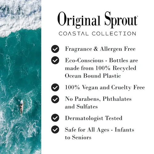 Vista 2 de Original Sprout Coastal Collection Gel de baño, 8 onzas líquidas