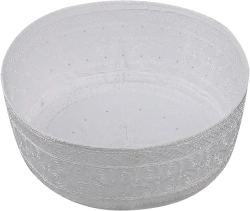 Vista 5 de Sombrero de oración musulmana Kufi para hombres y niños, gorro islámico, gorro de calavera de oración, bordado Kofia Topi, sombrero de sol Ramadán
