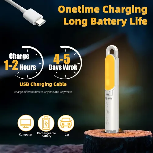 Vista 3 de Linterna LED para campamento, luz de emergencia recargable para cortes de energía, luz de techo portátil, linterna al aire libre, 9 modos