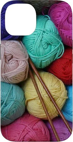 Vista 4 de Knitting and Crochet Colorful Yarn Photo Knitting Needles Case for iPhone 17