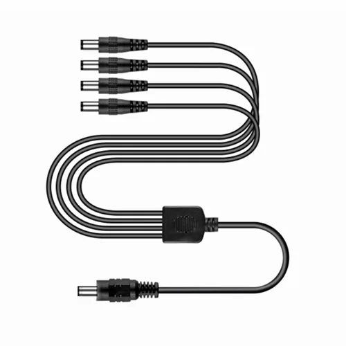 Vista 4 de Cable de alimentación divisor de cámaras de seguridad BNC (divisor de 4 vías)